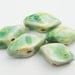 Handmade Ceramic Pottery Beads Green Yellow White Stoneware Diamond shape Geometric Set of 5