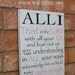 Personalized Name Wood Sign - Proverbs 3:5-6 Trust in the Lord...