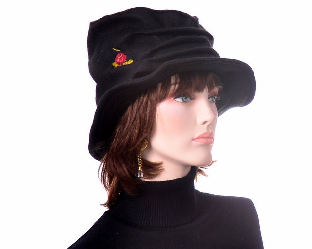 Clown Hobo Hat Black Slouchy Top Hat