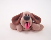 vintage figurine collectible 1988 dog vintage puppy handmade tongue miniature