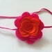 Orange and fushia duet felt flower headband - baby headband
