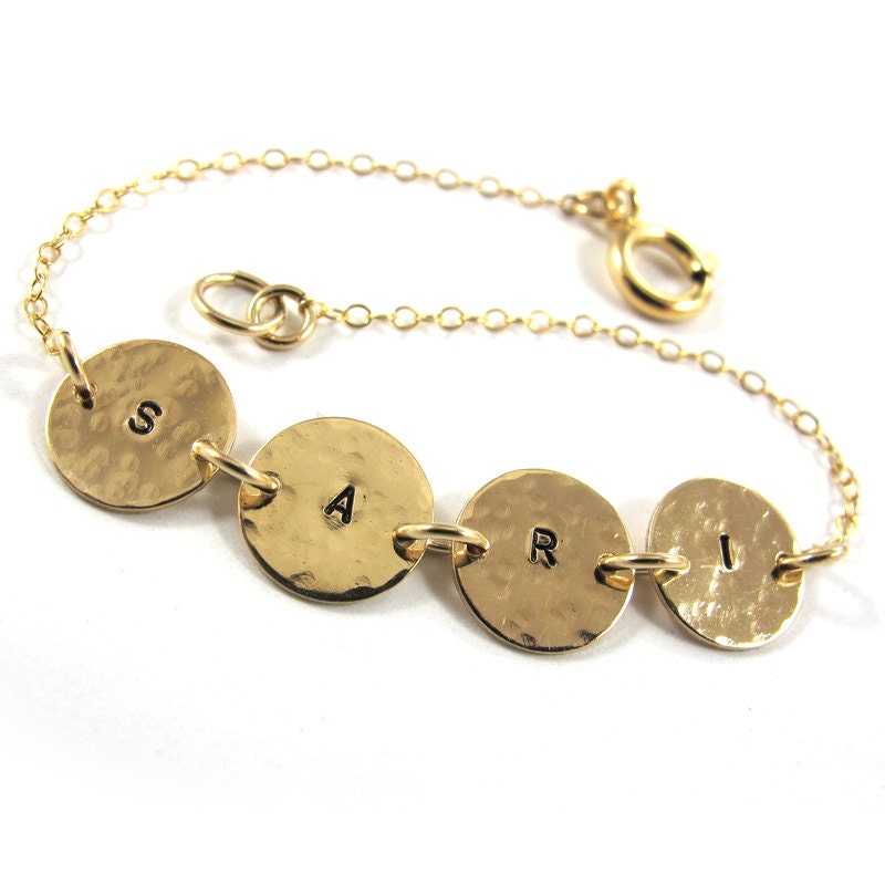 SariGlassman - Personalized Bracelet - Coins - 14k Gold-filled