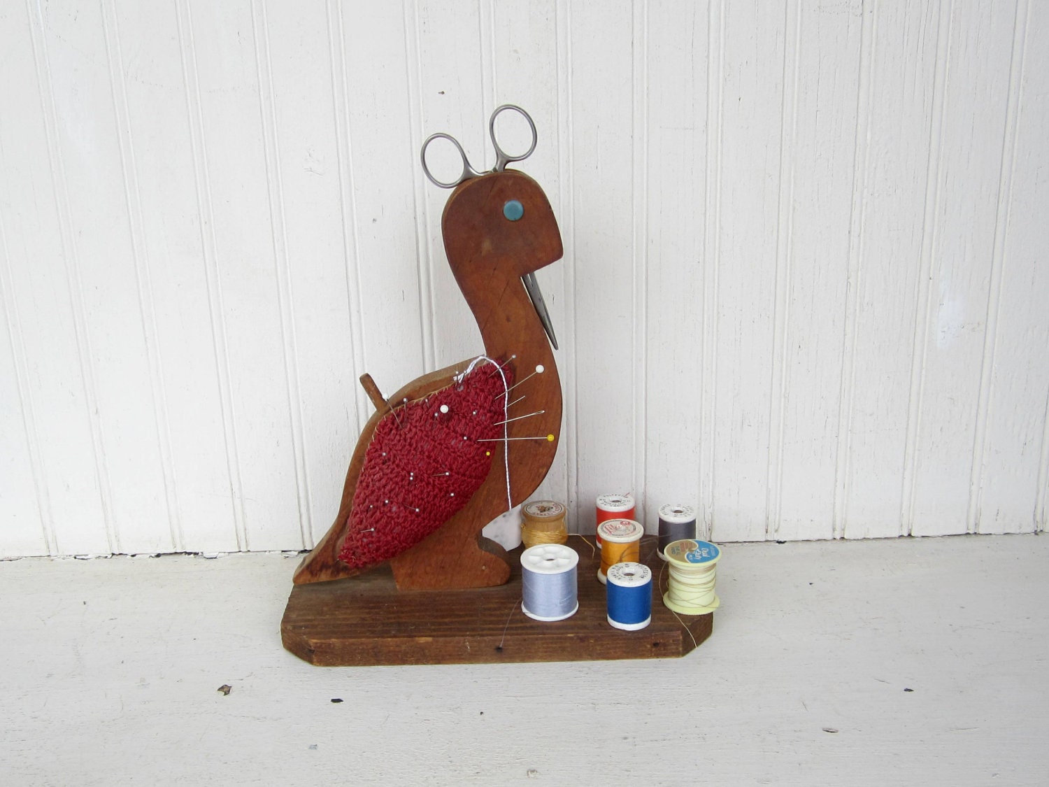 Vintage Handmade Sewing Pin Cushion Primitive
