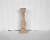 Wood Candle Holder Candlestick 6-3/4 Inches Tall