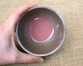 Color Block Tea Bowl- Rustic Cream / Peach Pink