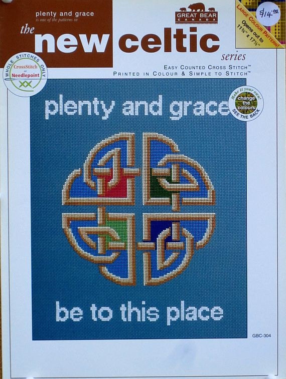 Plenty and Grace - The New Celtic Series of Counted Cross Stitch Designs By Great Bear Canada