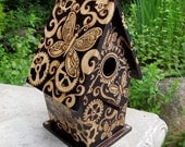 Steampunk Butterfly Birdhouse - home decor