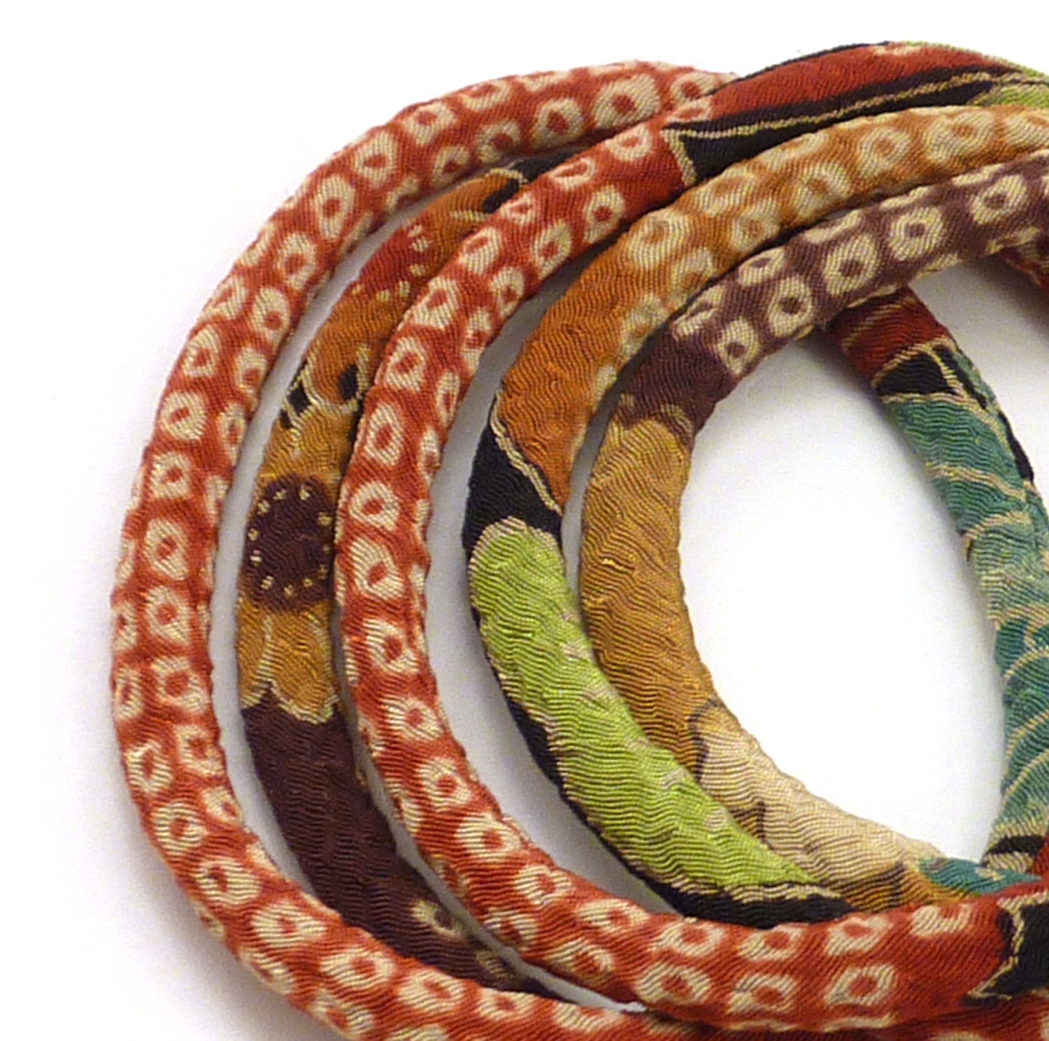 Lucky Gold Elephant Wrap Bracelet made with Japanese Chirimen Cord, yoga jewelry, wrapped wrapping bracelet, wrap around