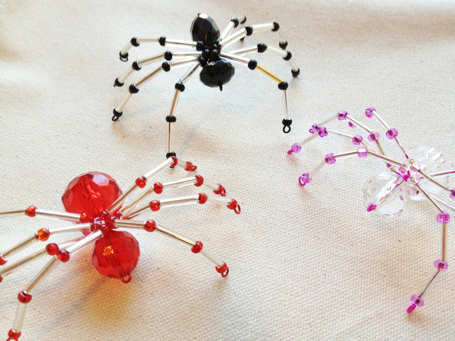 Spider Crystal Beaded Spider Suncatcher Any Color