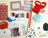Parisian Love Notes - PAPERCRAFTING KIT - 'Interesting Bits' papers and embellishments