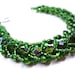 Dazzling Green Bracelet - Beaded Flat Spiral
