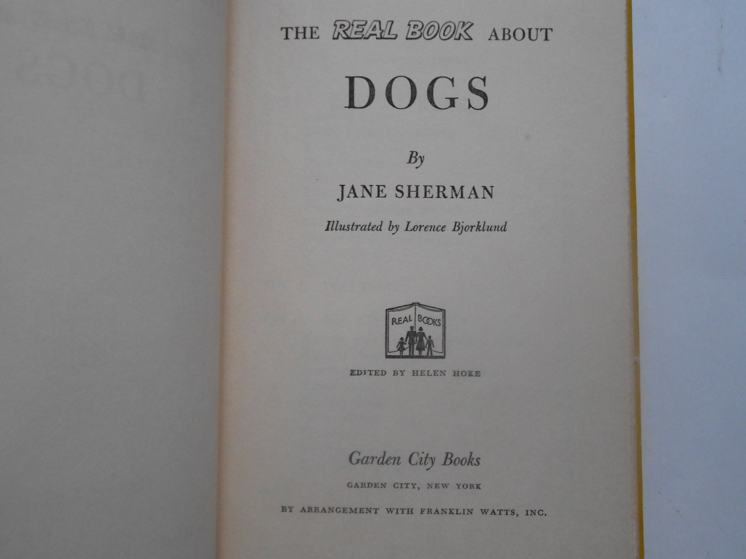 The Real Book About Dogs, a Vintage Children's Book