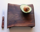 Cutting Board Serving Tray Footed Platte Organic Gift for the Green Kitchen Chef Dudes Men Avocado