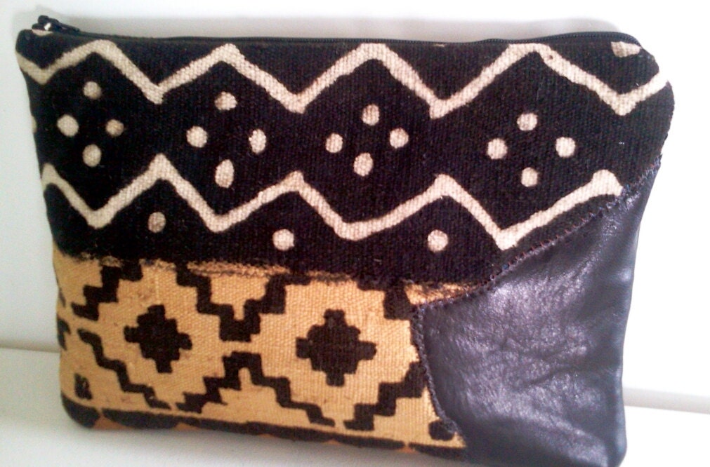African Mudcloth Clutch, African Clutch Purse, African Fabric