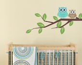 Children's Wall Decal - Owls on a Branch