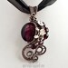 OOAK Purple steampunk wire wrapped pendant