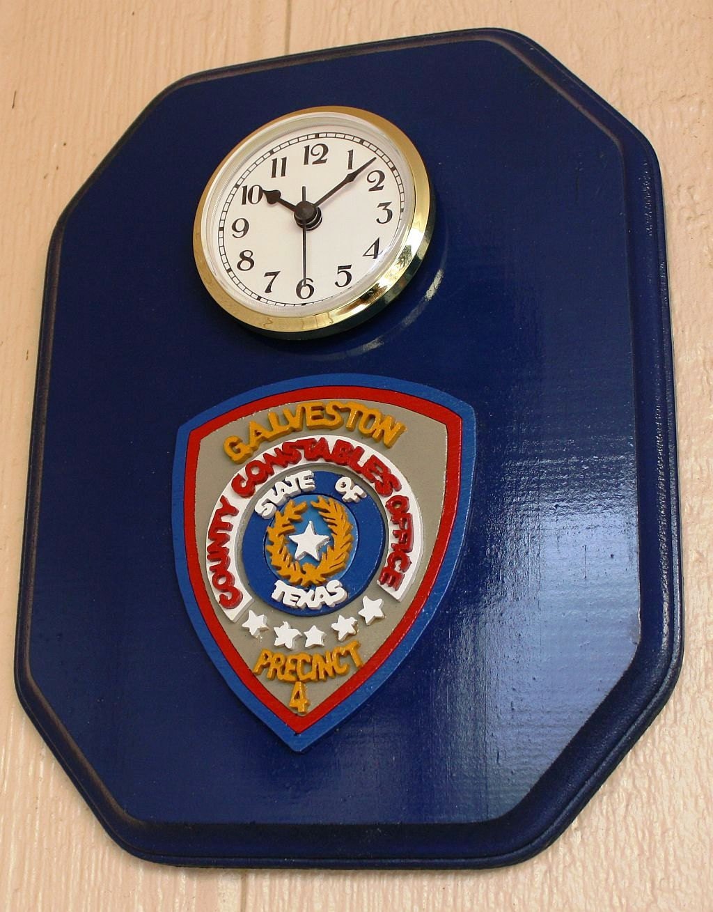 Police Patch or Badge Handmade CUSTOM Wall Clock - your patch or badge recreated in wood