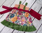 Girls Knot Dress Matilda Jane Inspired Ready to Ship Jewel Colors