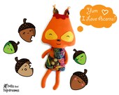 Squirrel PDF Sewing Pattern woodland softie plush toy chipmunk