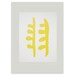 Two Yellow Stems, a handmade original abstract screenprint from my plant form series