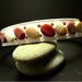 Large White Leather Beaded Dog Collar Handcrafted with Australian Moukaite Stone Beads