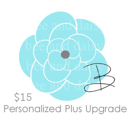 Personalized Plus Decor Pack Upgrade for any BeeAndDaisy Printable Decorations includes Custom Photo Thank You Card Il_570xn