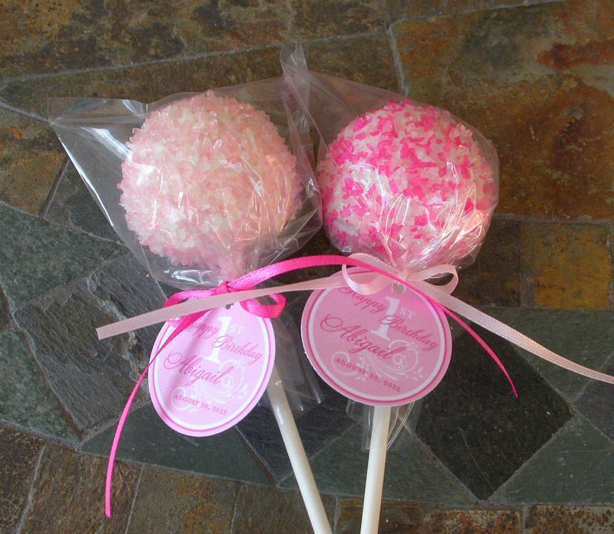 Birthday Favor Tags for cake pops, lollipops and cookie favors - 1.5 inch custom personalized tags Il_570xn