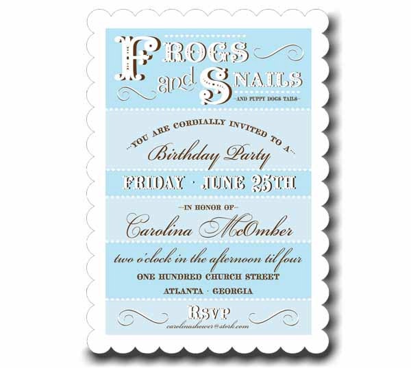 Invitation . Puppy Dog Tails Collection . by Loralee Lewis