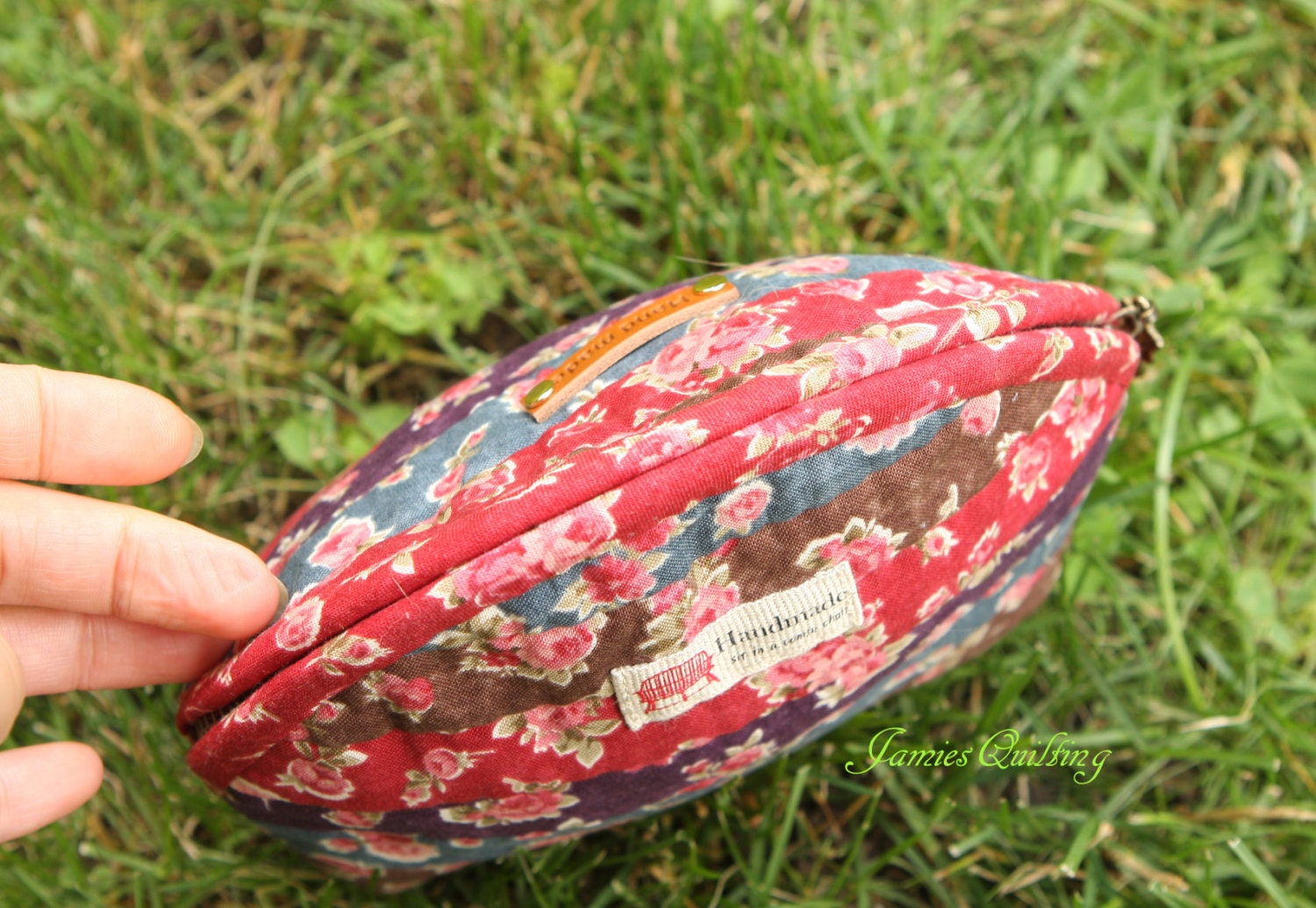 Jamie's Hand Made Finished Quilts Summer Garden Series Cosmetic Pouch Girl's Secret Pouch Bag Purse-P8