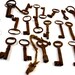 Antique Skeleton Keys for Steampunk Art, Steampunk Supplies, Lot of 24