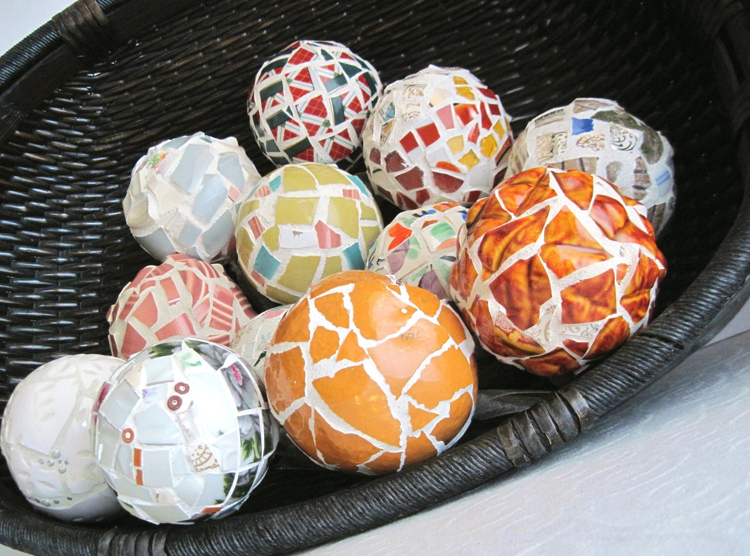 Mosaic Florida Orange Christmas Ornament