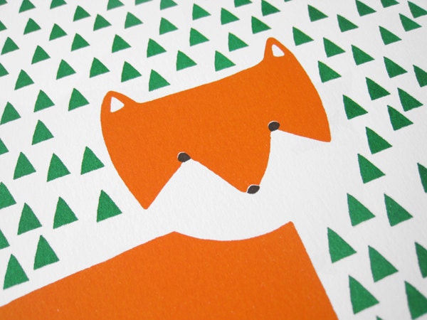 Fox in the Grass Print