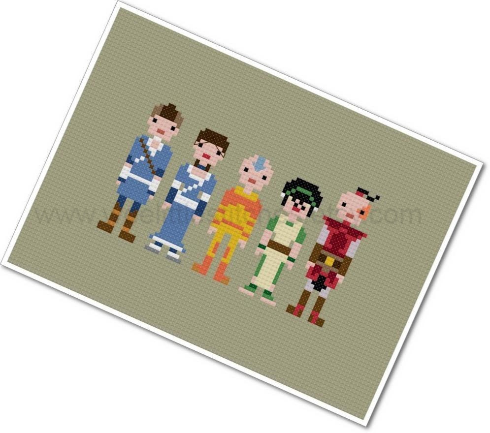 Pixel People - Avatar the Last Airbender - PDF Cross Stitch Pattern - INSTANT DOWNLOAD