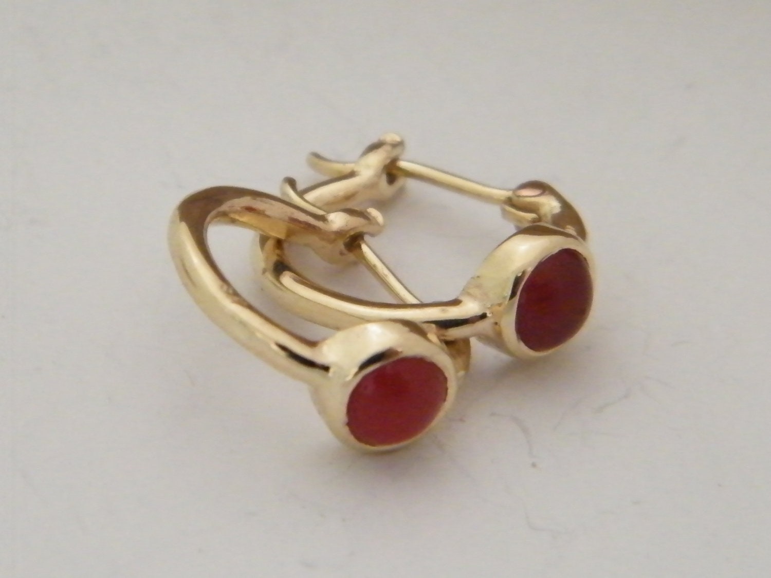 on sale gold Earrings 9k Gold and Gemstones