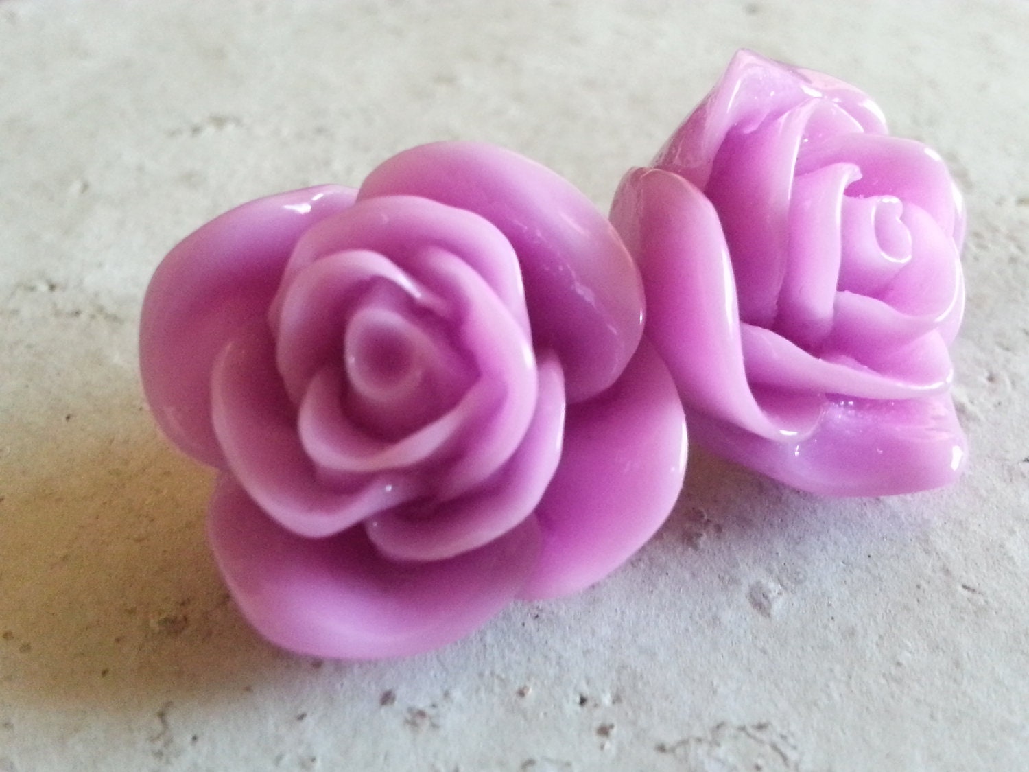 Rose Earrings // Pink