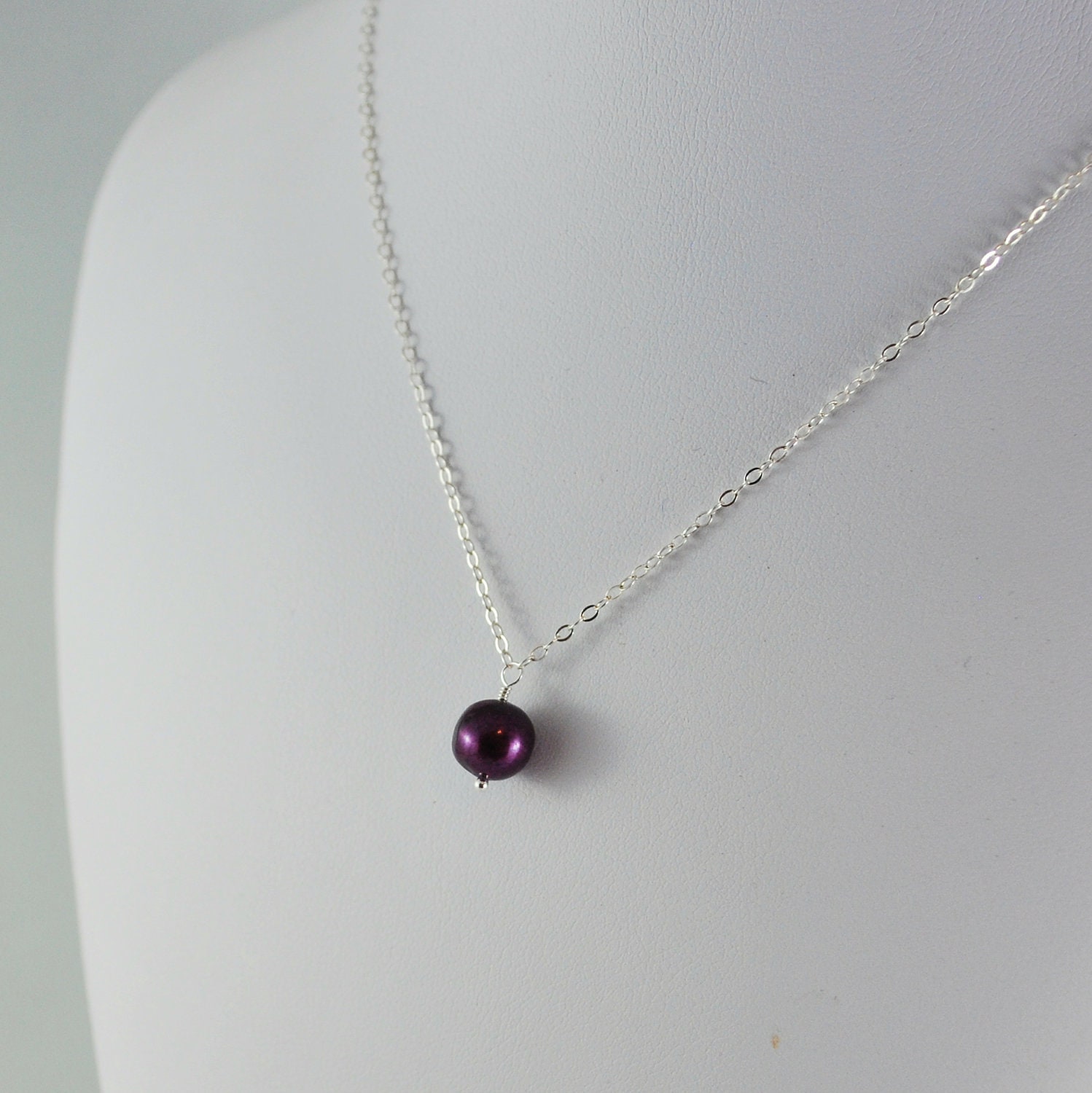 Flower Girl Necklace Mulberry Genuine Freshwater Pearl Simple Child's Sterling Silver Wedding Jewelry Children