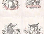 Print Set - Four Little Whimsies