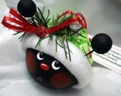 Ladybug Ornament Christmas Tree Bulb Hand Painted Glass Personalized