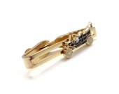 Antique Car Gold Tie Clip Vintage Shields 1960s