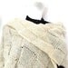 Golden cream Entrelac warm ellegant hand made shawl scarf