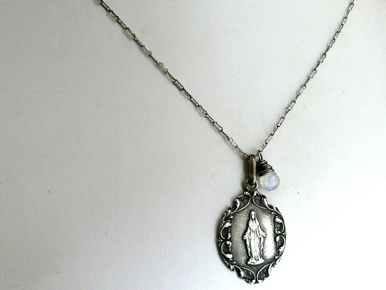 Blessed Virgin Mary Necklace by josieandperri on Etsy