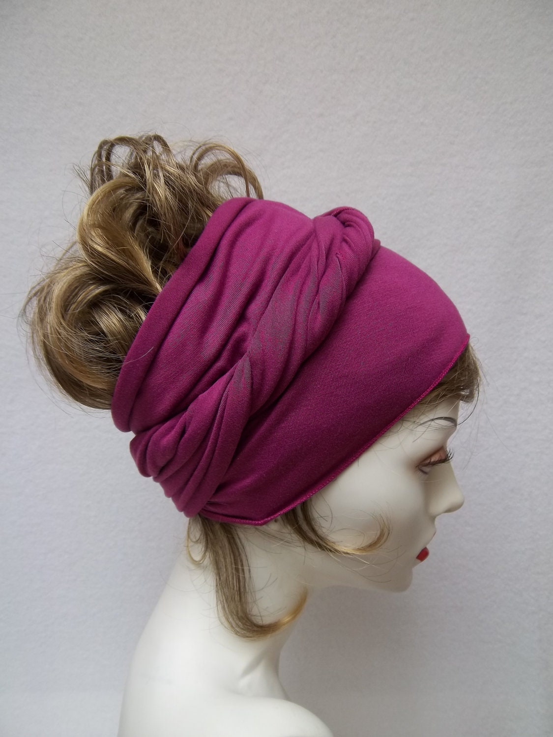 Yoga Hair Wrap Radiant Orchid Rayon Work Out Stretchy Ballerina  Exercise Headband - NinisNiche