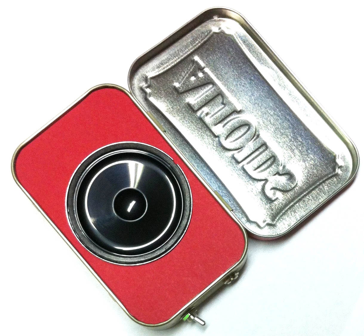 Portable Amp and Speaker for iPhone MP3 Player -Blue/Red