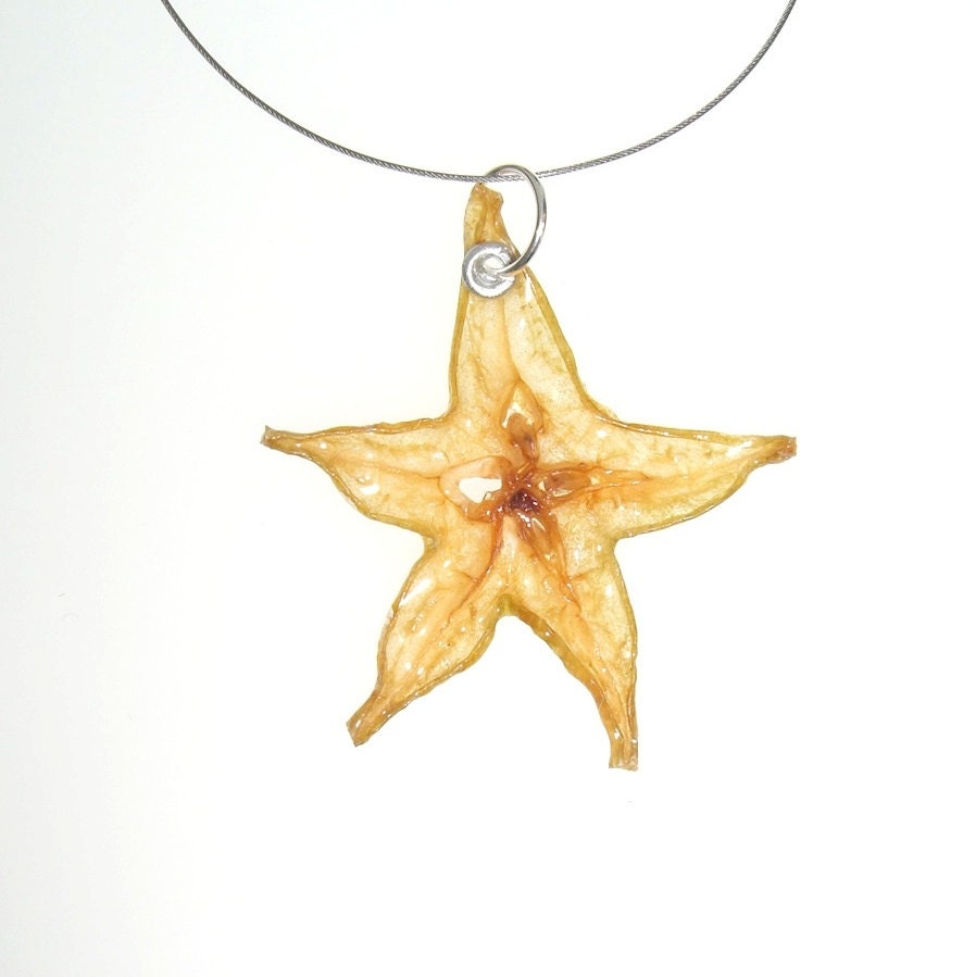 Starfruit Necklace - Real Fruit Jewelry - Fruit Jewelry