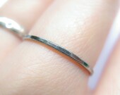 1mm thin, oxidized sterling silver simply ring, slim band, thin ring