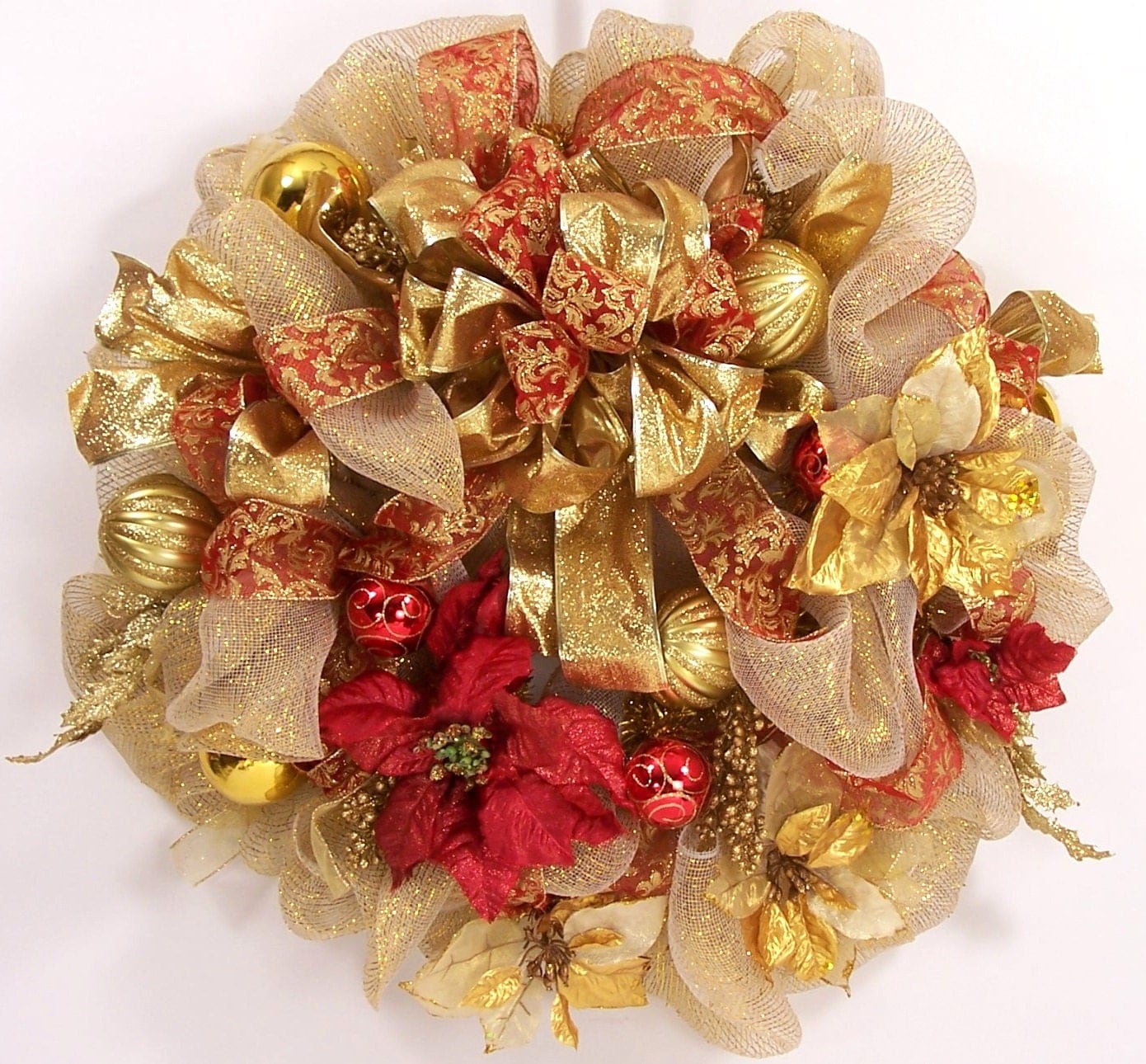 Image result for christmas red package with gold ribbon