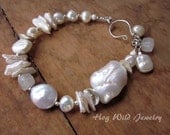 Artisan Pearl and Sterling Silver Bracelet