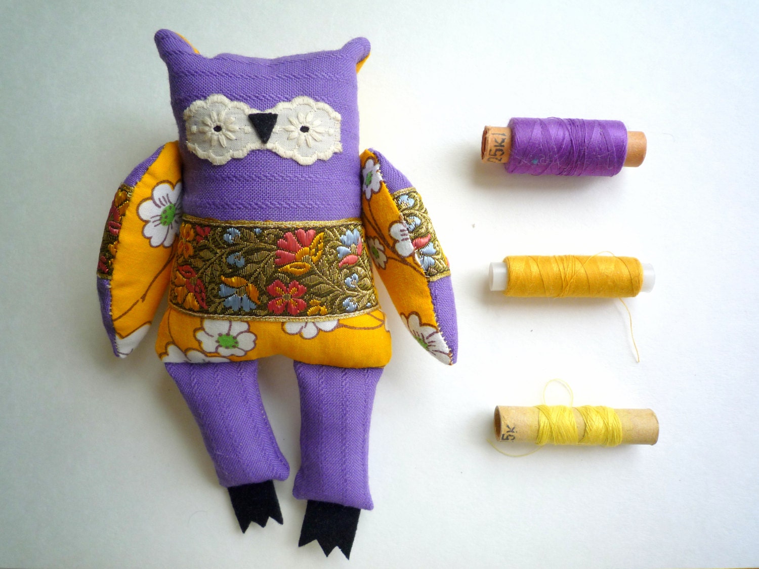 Becky  Little  Owl, soft art creature  toy by Wassupbrothers