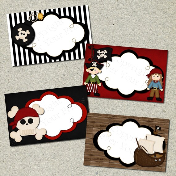 Pirate Party Buffet Table Labels - INSTANT DOWNLOAD Il_570xn