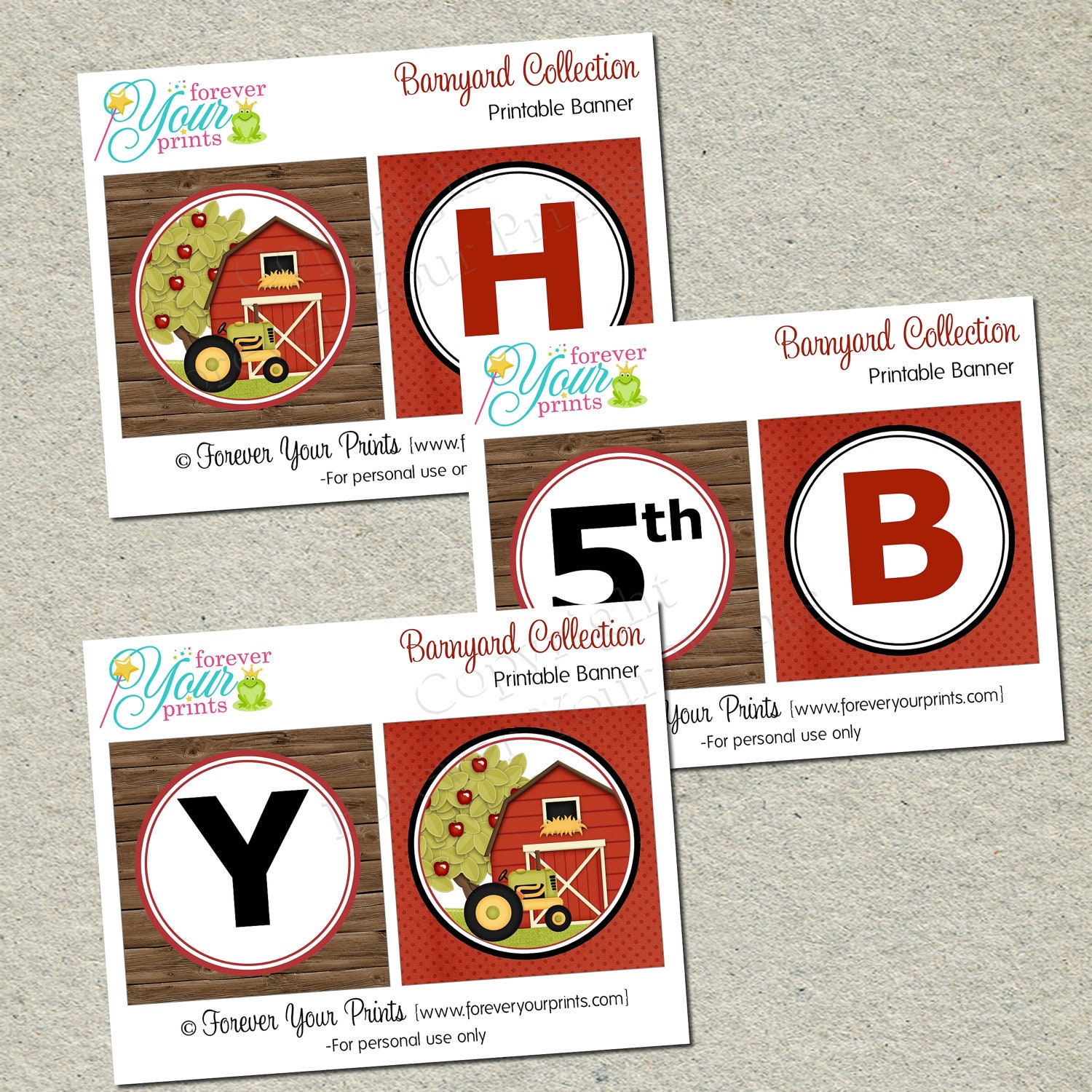 Printable Barnyard Birthday Banner - You Print - Digital File Il_570xn